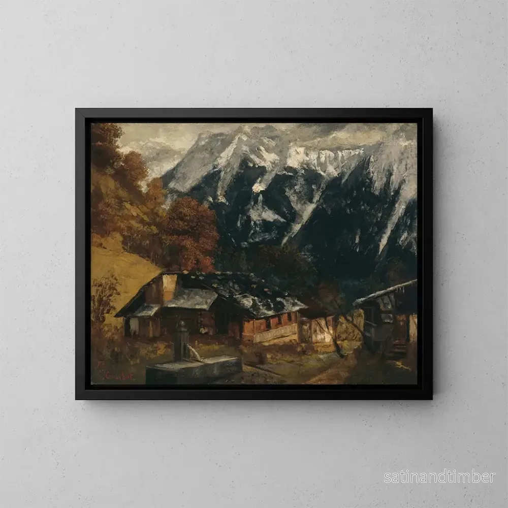 Reproduktion av målningen En alpinskildring - Gustave Courbet