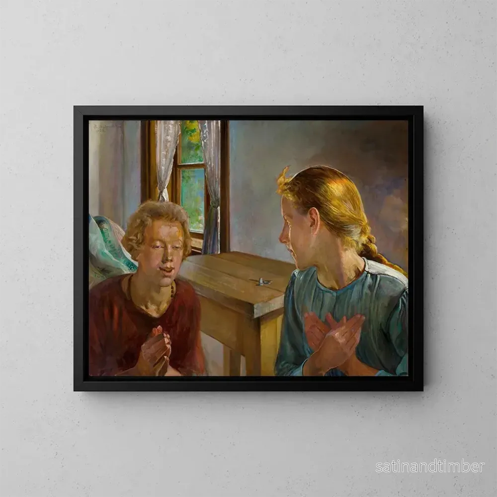 Reproduktion av målningen Annunciation - Jacek Malczewski