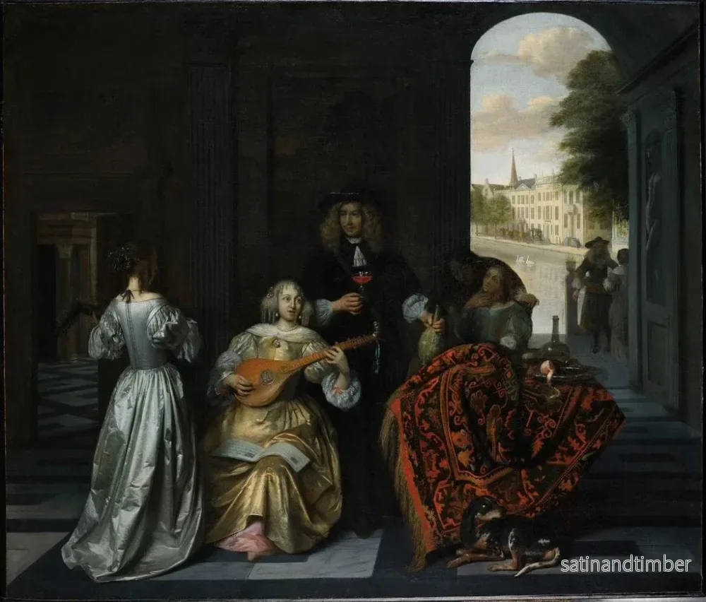 Reproduktion av målningen En musikfest - Pieter de Hooch - Bild 2
