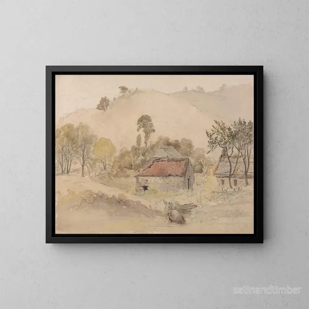 Reproduktion av målningen Les Granges - Samuel Palmer