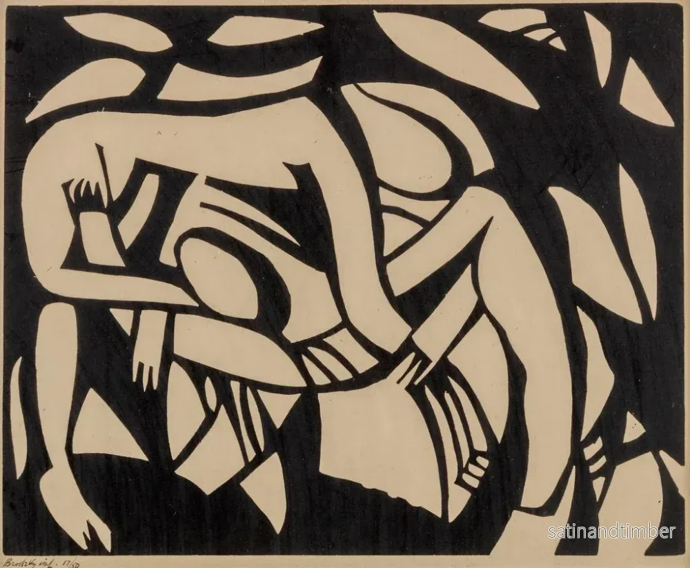 Reproduktion av målningen Les Lutteurs - Henri Gaudier-Brzeska - Bild 2