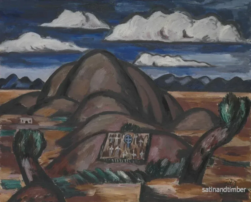 Reproduktion av målningen Cimetière du Nouveau-Mexique - Marsden Hartley - Bild 2
