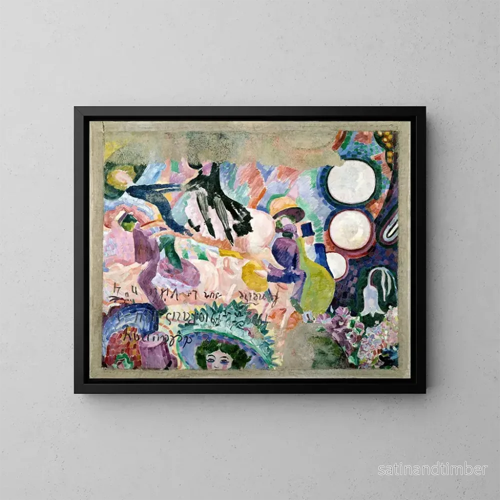 Reproduktion av målningen Carrousel de cochons - Robert Delaunay