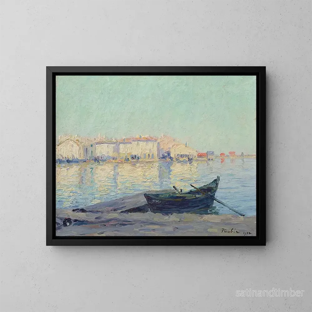Reproduktion av målningen Oskapat konsttryck, Port de Martigues - Francis Picabia