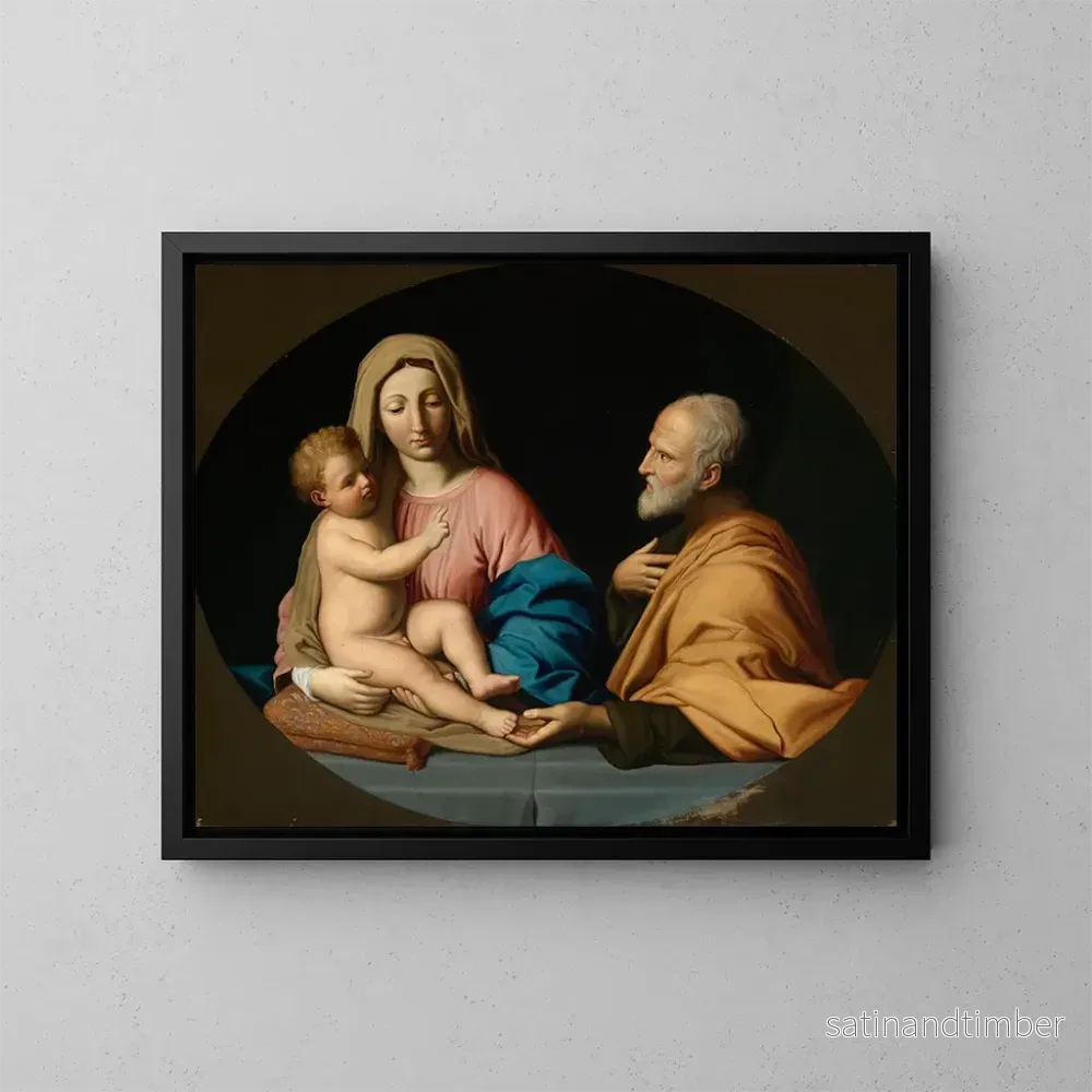 Reproduktion av målningen La Sainte Famille - Giovanni Battista Salvi da Sassoferrato