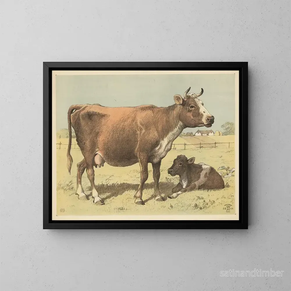 Reproduktion av målningen Vache - Oluf August Hermansen