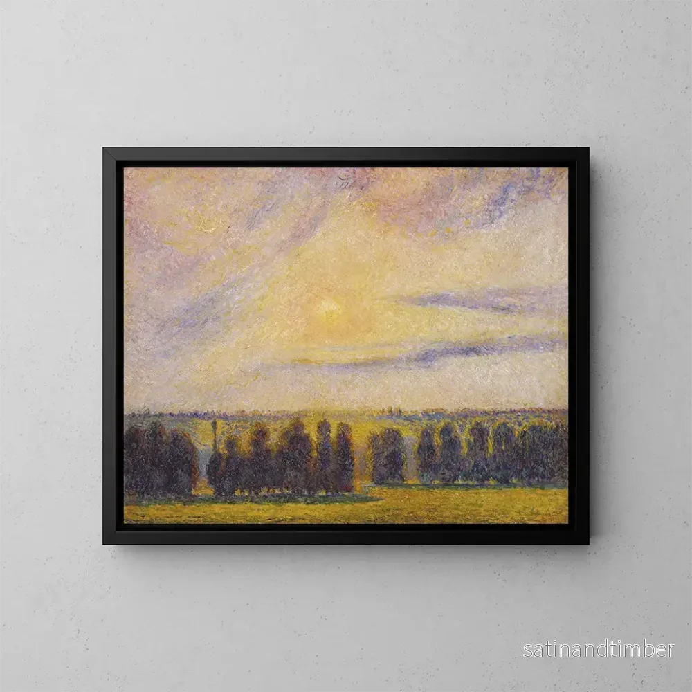 Reproduktion av målningen Solnedgång i Eragny - Camille Pissarro