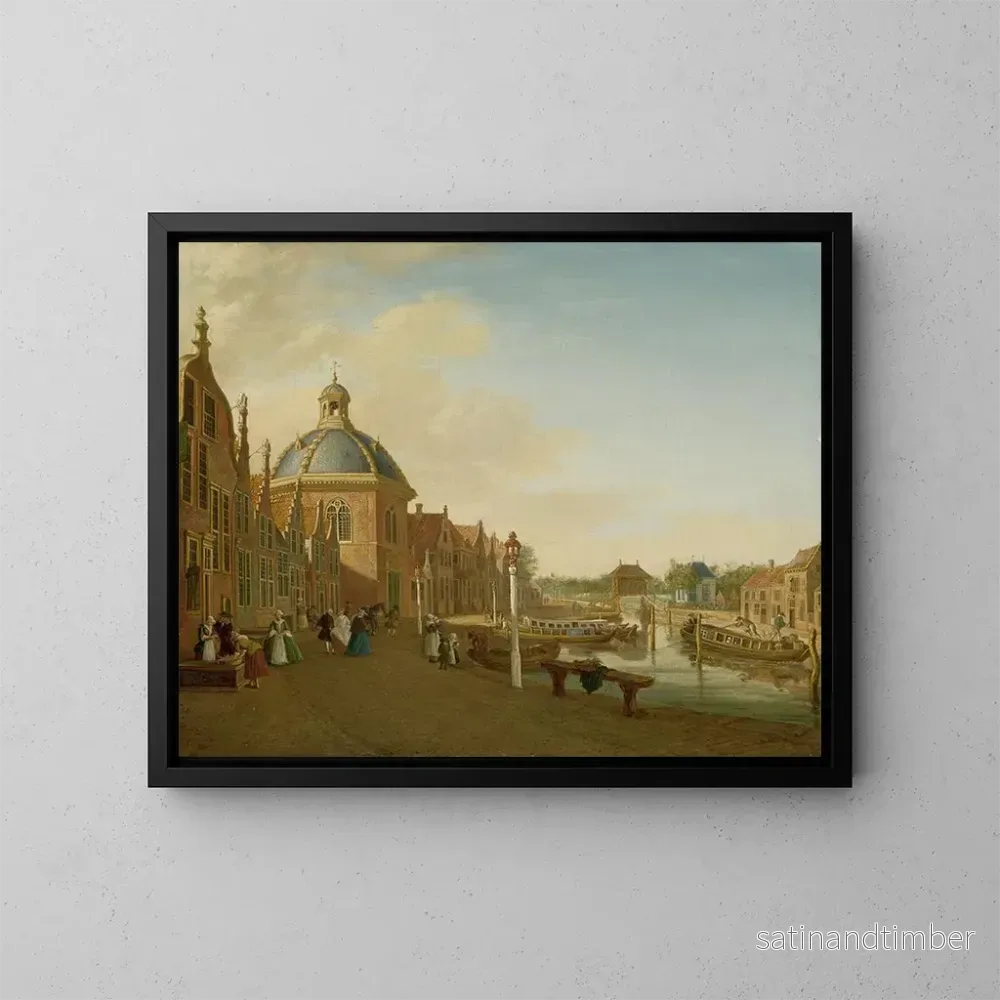 Reproduktion av målningen av Le bassin de radoub dans le canal à péniches à Leidschendam – Paulus Constantijn la Fargue Reproduktion av målningen av Le bassin de radoub dans le canal à péniches à Leidschendam – Paulus Constantijn la Fargue