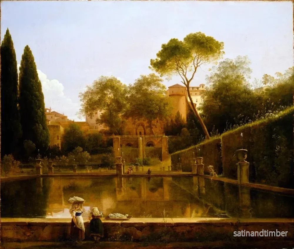 Reproduktion av målningen Vue des jardins de la villa d'Este à Tivoli - Pierre-Athanase Chauvin - Bild 2