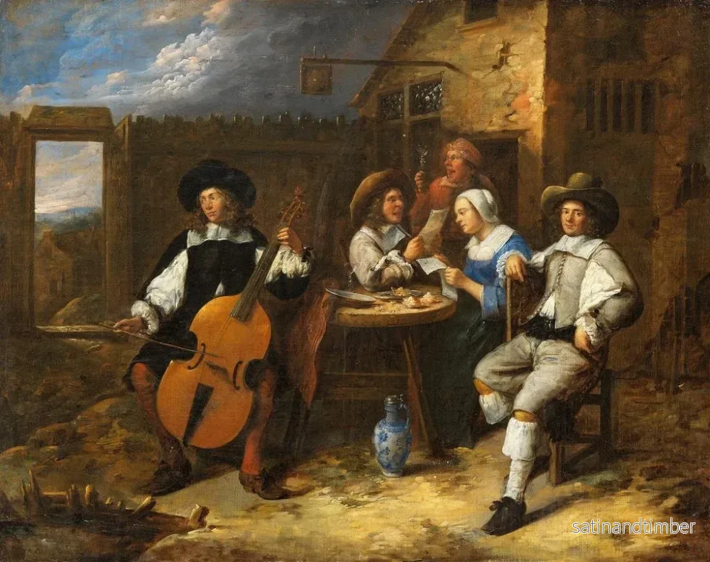 Reproduktion av målningen av musikkompaniet - Gillis van Tilborgh - Bild 2
