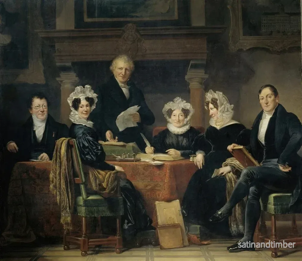 Reproduktion av målningen Les régents et régentes de l'asile des lépreux d'Amsterdam 1834-1835 - Jan Adam Kruseman - Bild 2