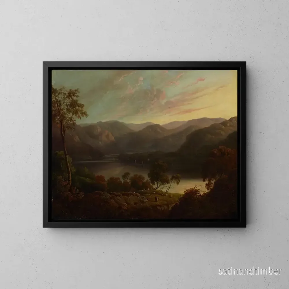 Reproduktion av målningen Vue de paysage dans le Cumberland - John Glover