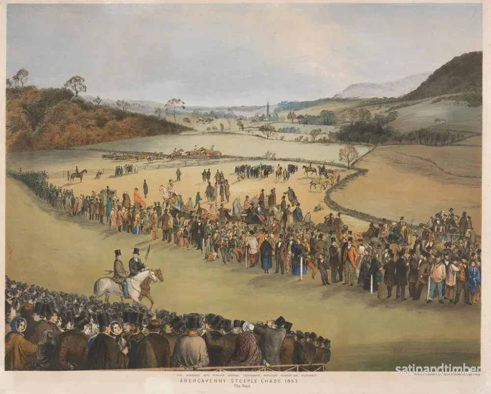 Reproduktion av målningen av Abergavenny steeplehinderlopp, starten - Charles Denton - Bild 2