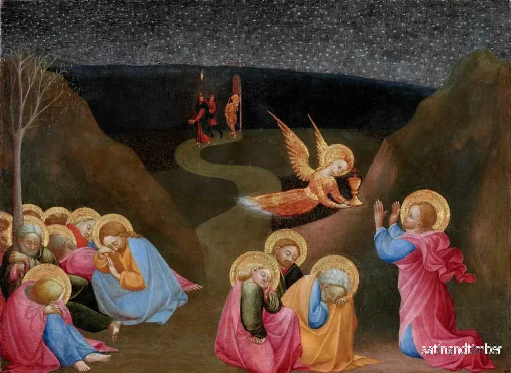 Reproduktion av målningen L'Agoni i trädgården - Sassetta - Bild 2
