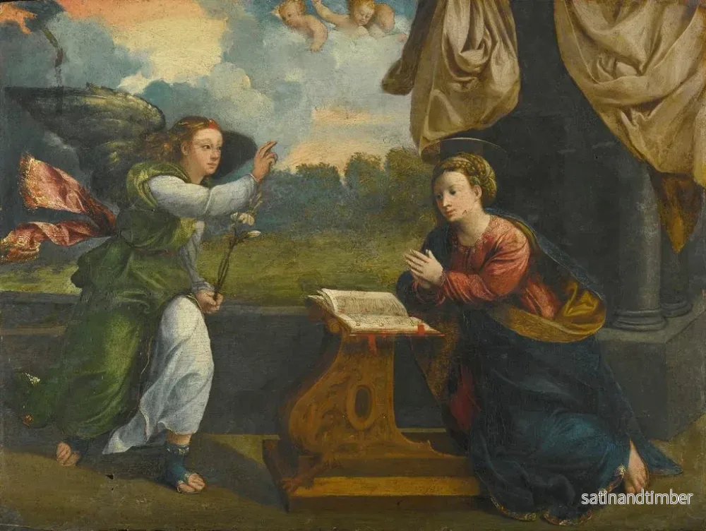 Reproduktion av målningen L'Annonciation - Battista Dossi - Bild 2