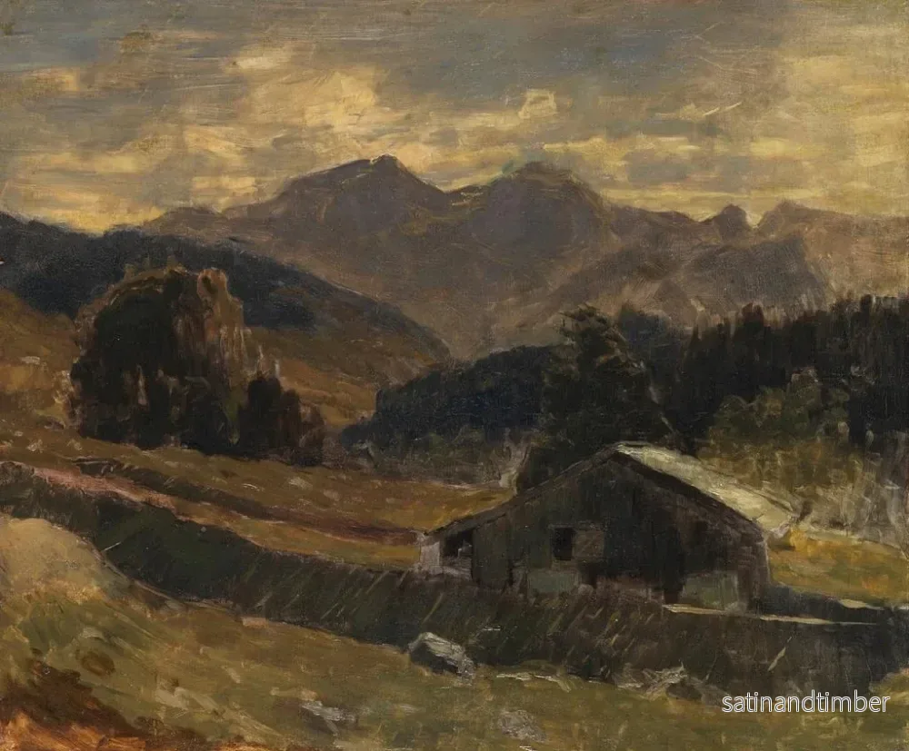 Reproduktion av målningen Vue sur le Hochkalter au Hintersee - Carl Schuch - Bild 2