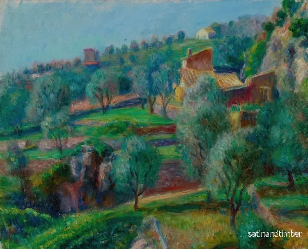 Reproduktion av målningen Terrasses du sud de la France - William James Glackens - Bild 2
