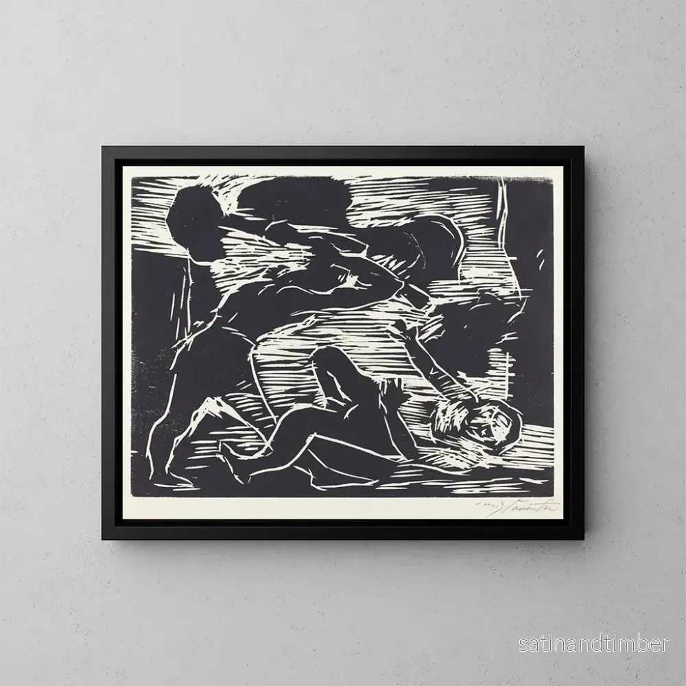 Reproduktion av målningen Caïn och Abel - Lovis Corinth