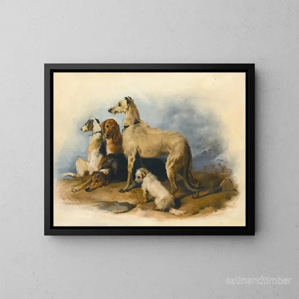 Reproduktion av målningen av Highland-hundar – Sir Edwin Henry Landseer Reproduktion av målningen av Highland-hundar – Sir Edwin Henry Landseer