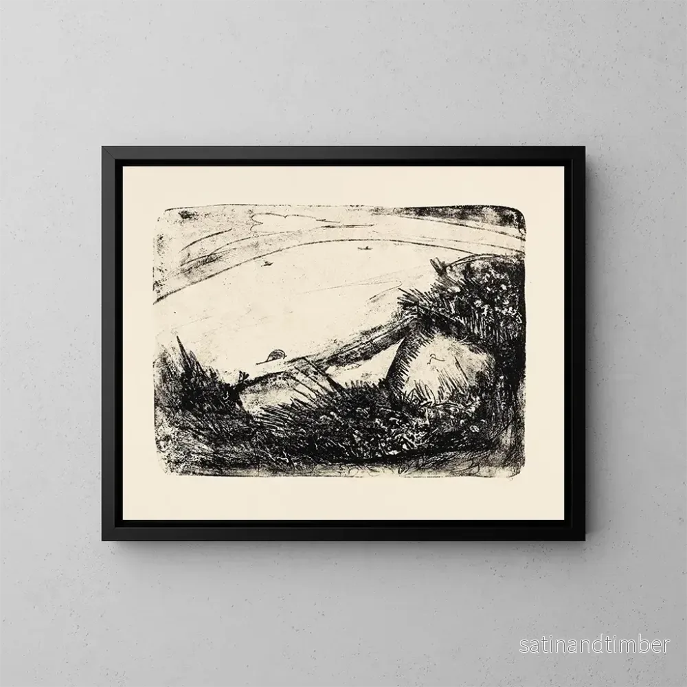 Reproduktion av målningen av klippor och havet vid Fehmarn - Ernst Ludwig Kirchner
