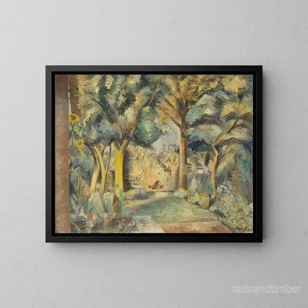 Reproduktion av målningen Le jardin à Meadle - Paul Nash