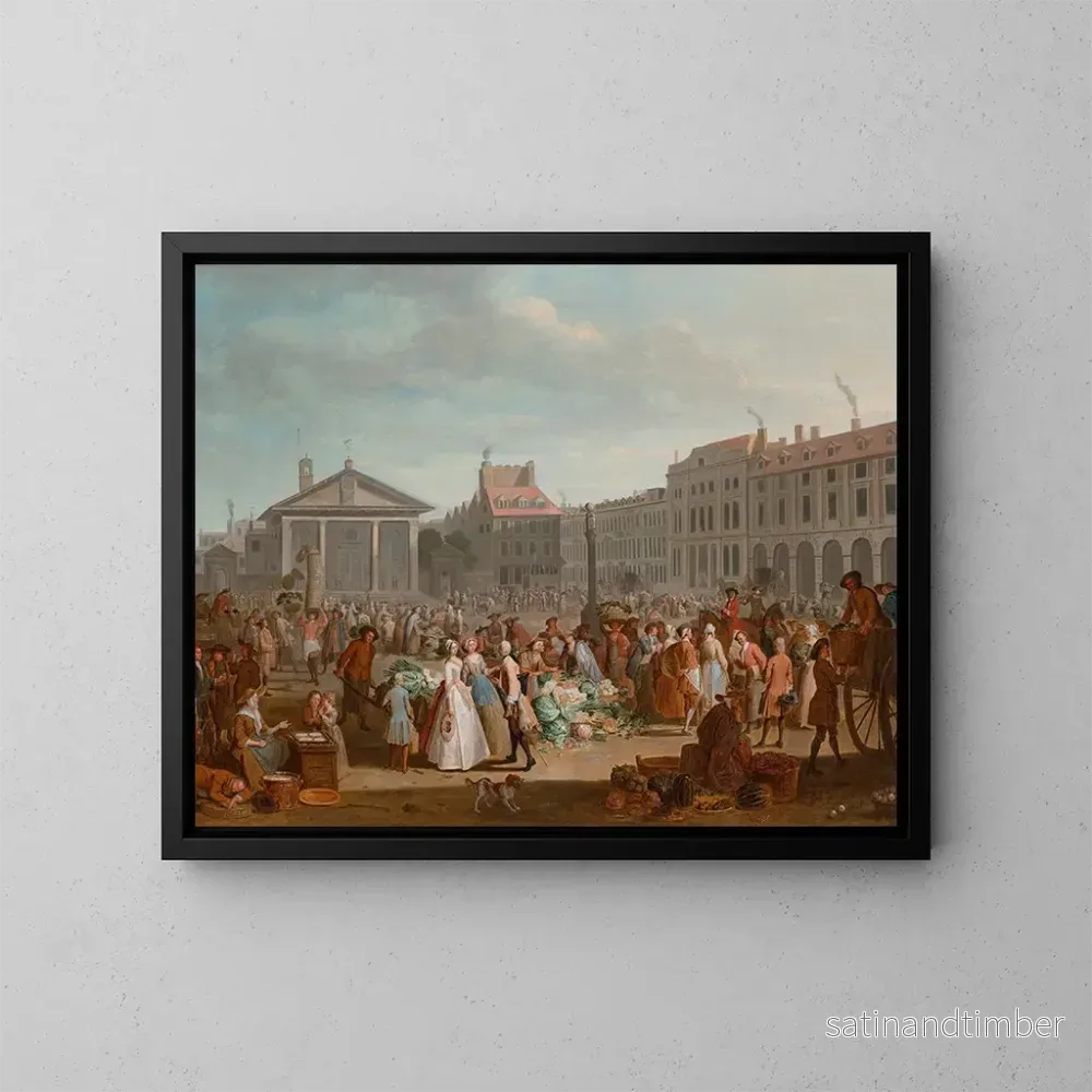 Reproduktion av målningen av Covent Garden grönsaksmarknad – Peter Angelis Reproduktion av målningen av Covent Garden grönsaksmarknad – Peter Angelis