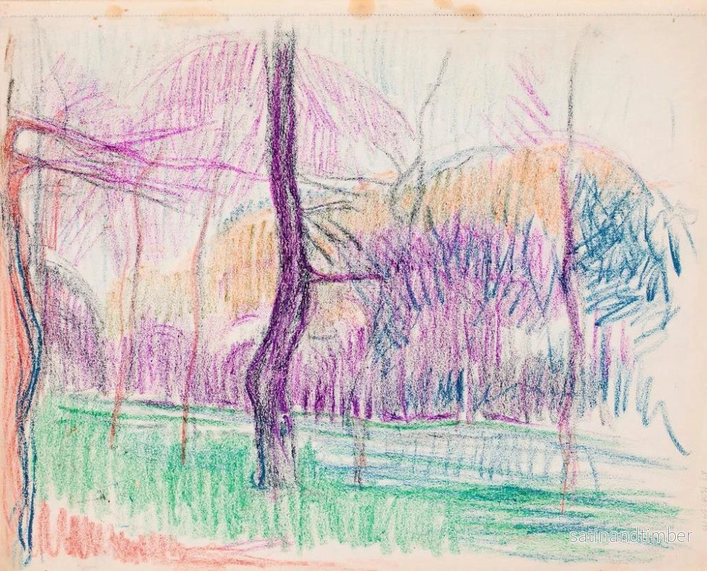 Reproduktion av målningen Landskapsbild av träd - Magnus Enckell - Bild 2