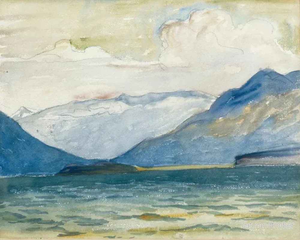 Reproduktion av målningen Vue depuis Plaun Da Lej vers la péninsule de Chast - Giovanni Giacometti - Bild 2