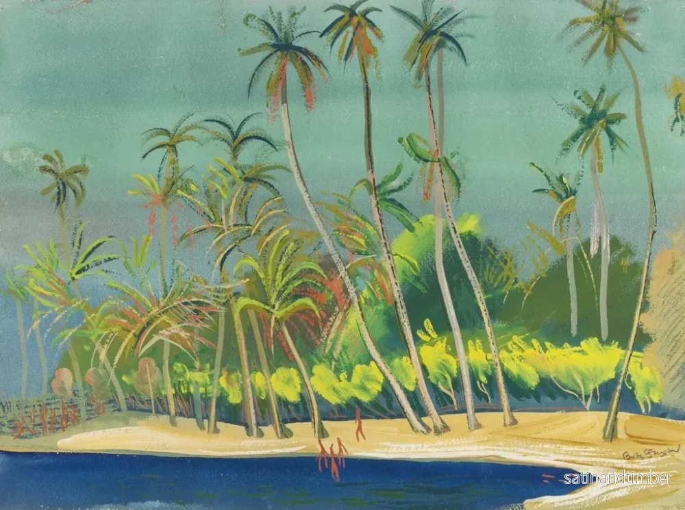 Reproduktion av målningen La Baie Bleue du Brésil - Boris Grigoriev - Bild 2