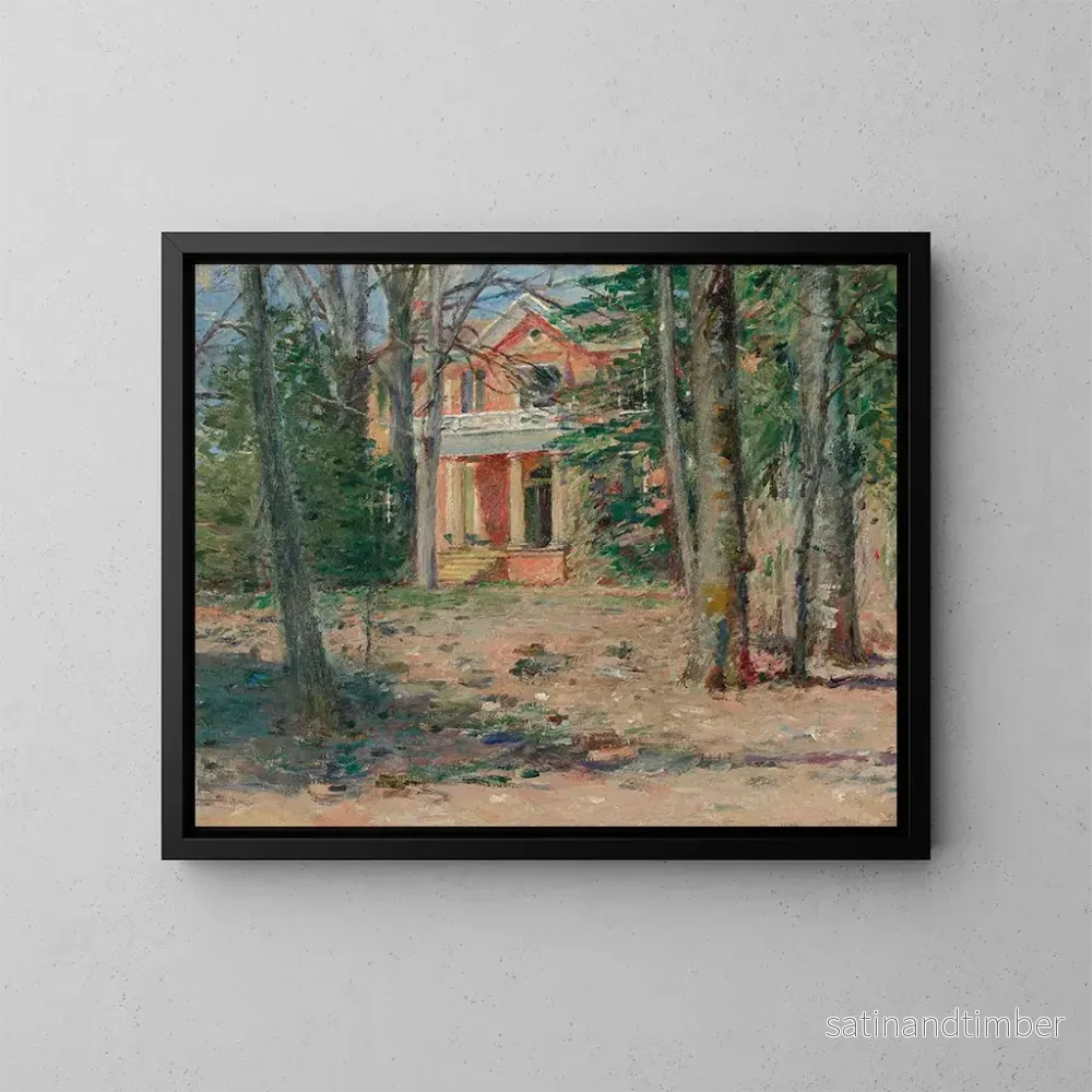 Reproduktion av målningen Maison en Virginie - Theodore Robinson
