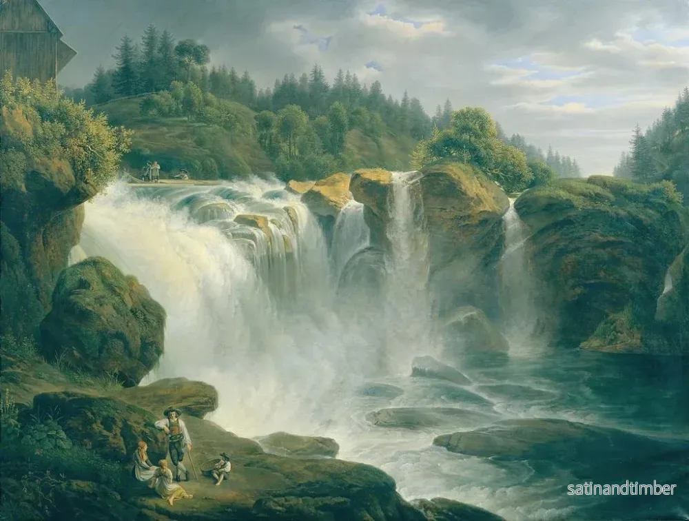Reproduktion av målningen La chute de Traun à Gmunden - Johann Nepomuk Schadlberger - Bild 2