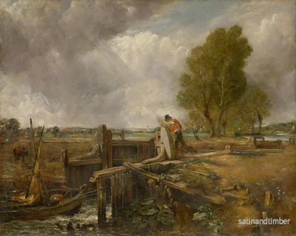 Reproduktion av målningen Studie av en båt som passerar en sluss - John Constable - Bild 2