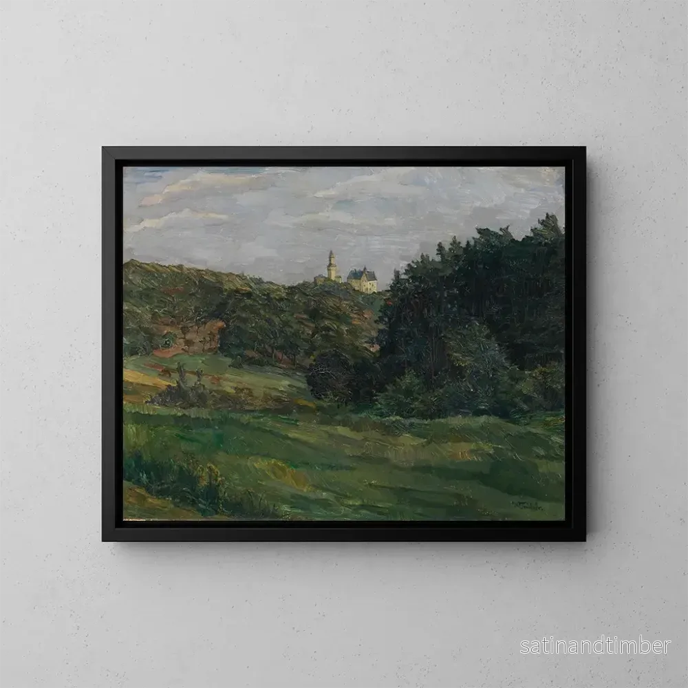 Reproduktion av målningen av Château de Kronberg im Taunus - Wilhelm Trübner