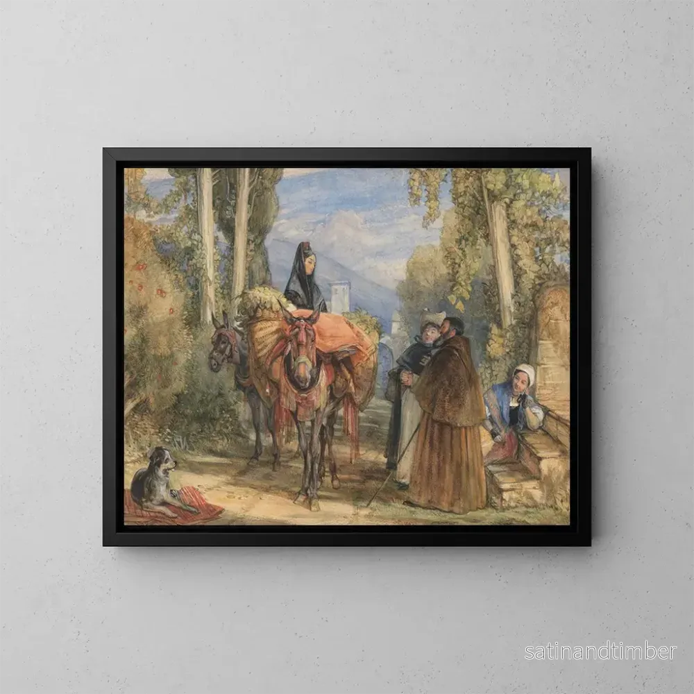 Reproduktion av målningen En väg nära Sevilla, Spanien – John Frederick Lewis Reproduktion av målningen En väg nära Sevilla, Spanien – John Frederick Lewis