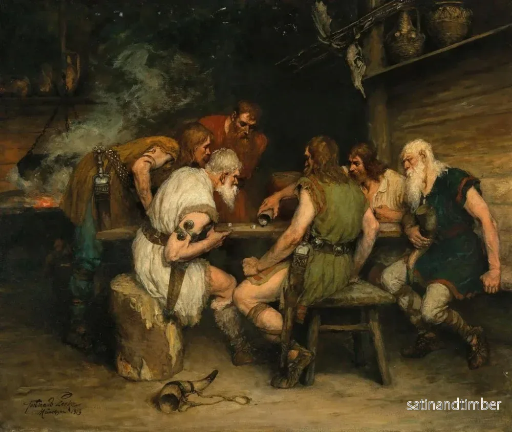 Reproduktion av målningen Ett tärningsspel - Ferdinand Leeke - Bild 2