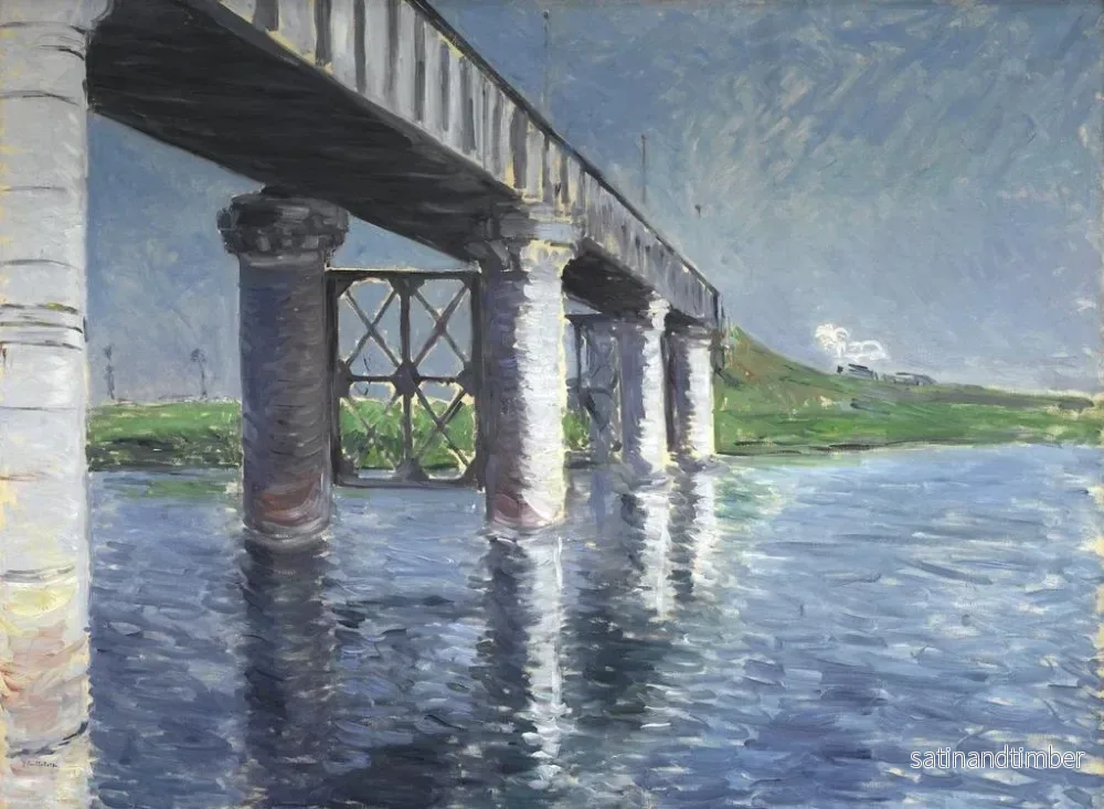 Reproduktion av målningen La Seine och järnvägsbron vid Argenteuil - Gustave Caillebotte - Bild 2