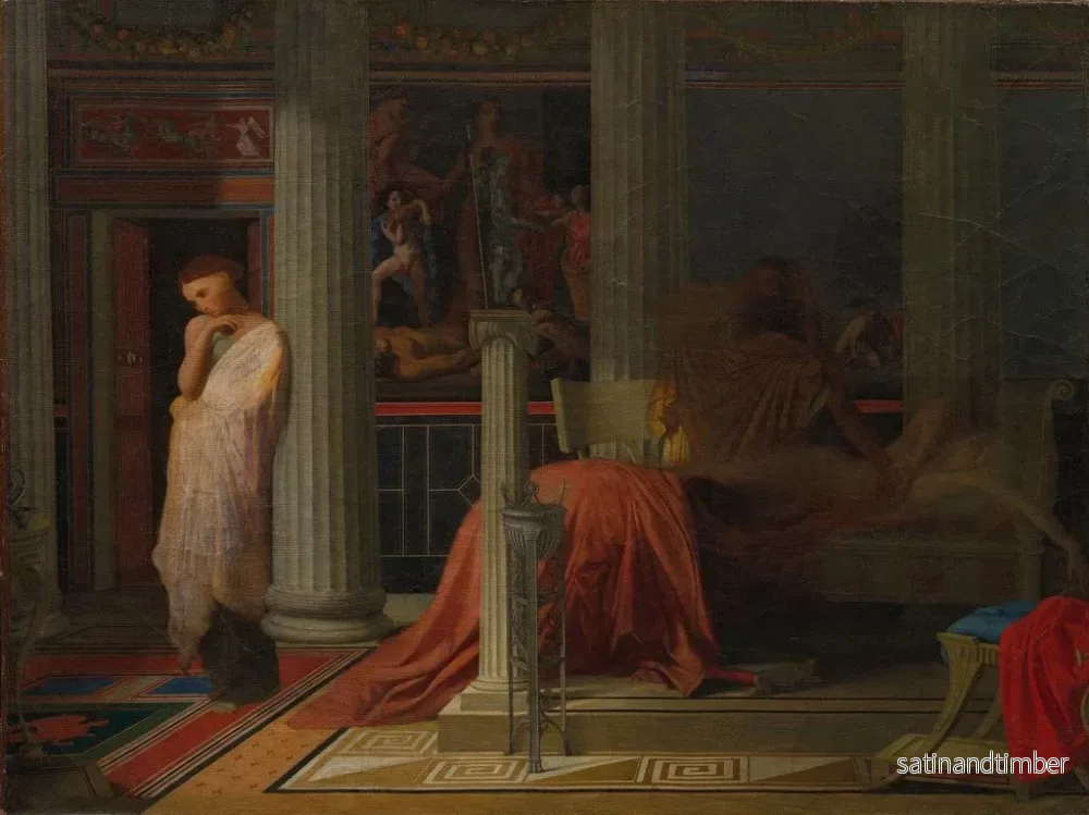 Reproduktion av målningen Antiochus och Stratonice - Jean-Auguste-Dominique Ingres - Bild 2