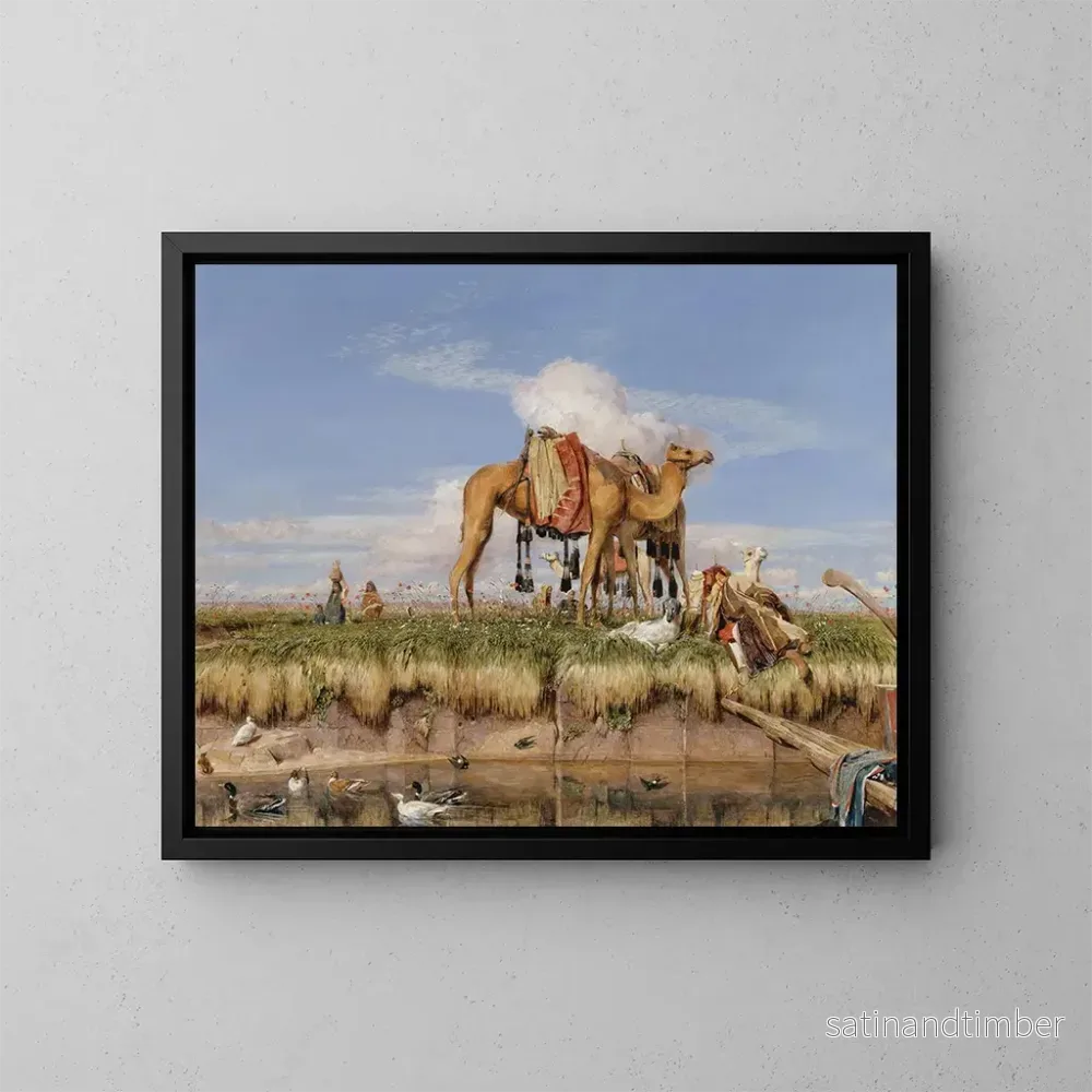 Reproduktion av målningen på floden Nilen, Övre Egypten – John Frederick Lewis Reproduktion av målningen på floden Nilen, Övre Egypten – John Frederick Lewis