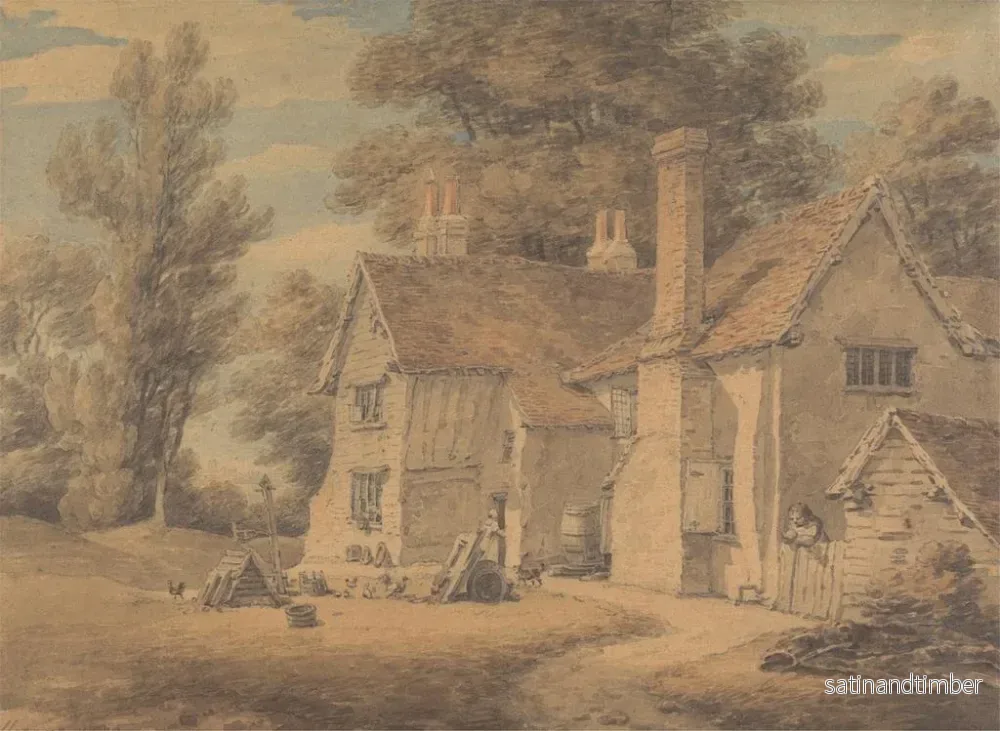 Reproduktion av målningen La maison des pauvres à Hadley, Hertfordshire - Thomas Hearne - Bild 2