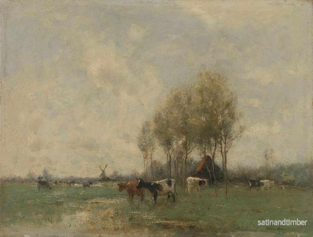 Reproduktion av målningen betande kor - Willem Maris - Bild 2
