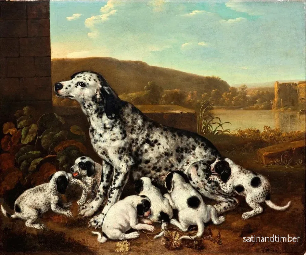 Reproduktion av målningen av dalmatisk hund med valpar - Pieter van der Hulst - Bild 2