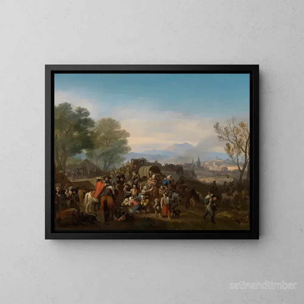 Reproduktion av målningen av krigets fasor - Jan van Huchtenburg