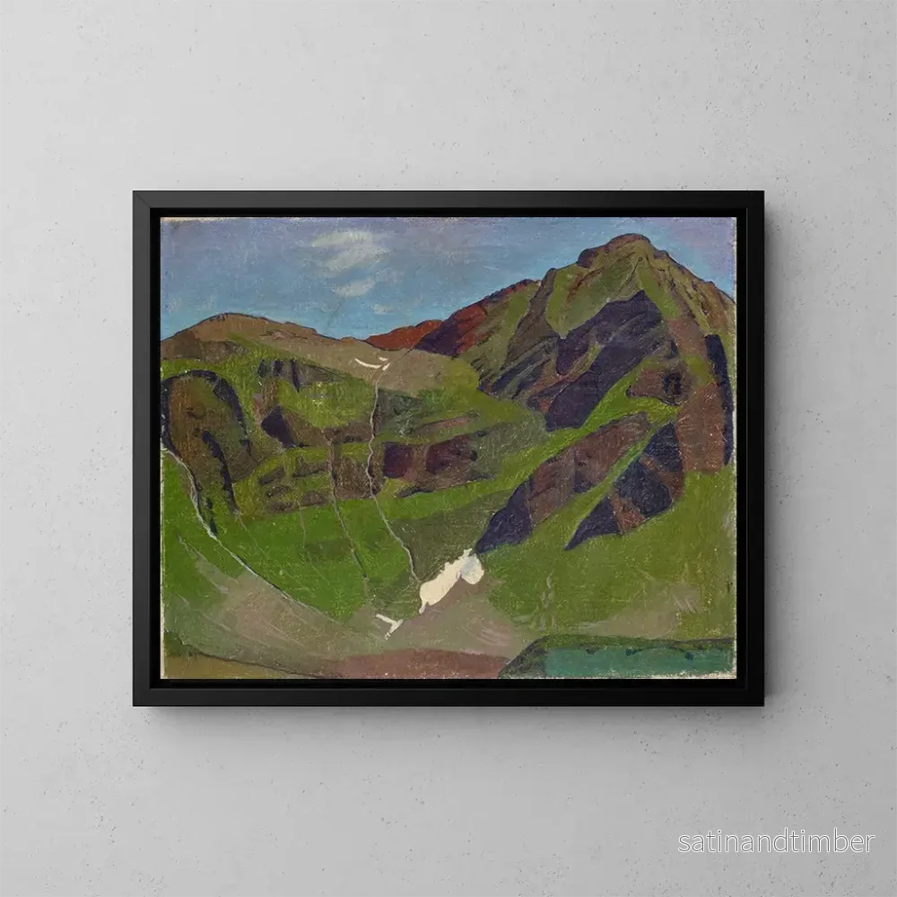 Reproduktion av målningen av bergsmotiv - Franz Marent