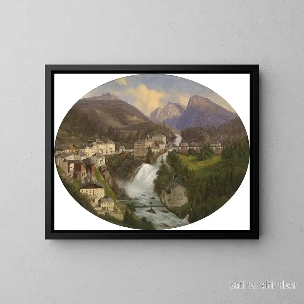 Reproduktion av målningen Vue sur Bad Gastein - Emil Ludwig Lühr