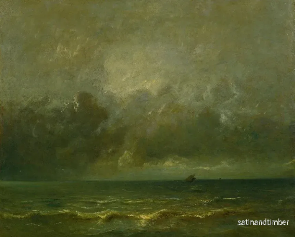 Reproduktion av målningen Le calme avant la tempête - Jules Dupré - Bild 2