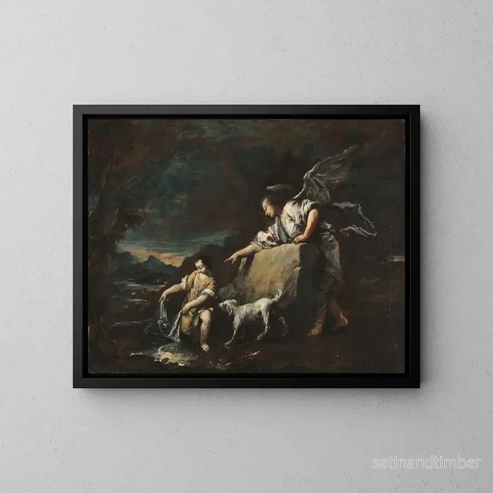 Reproduktion av målningen Tobias och ängeln – Francesco Guardi Reproduktion av målningen Tobias och ängeln – Francesco Guardi