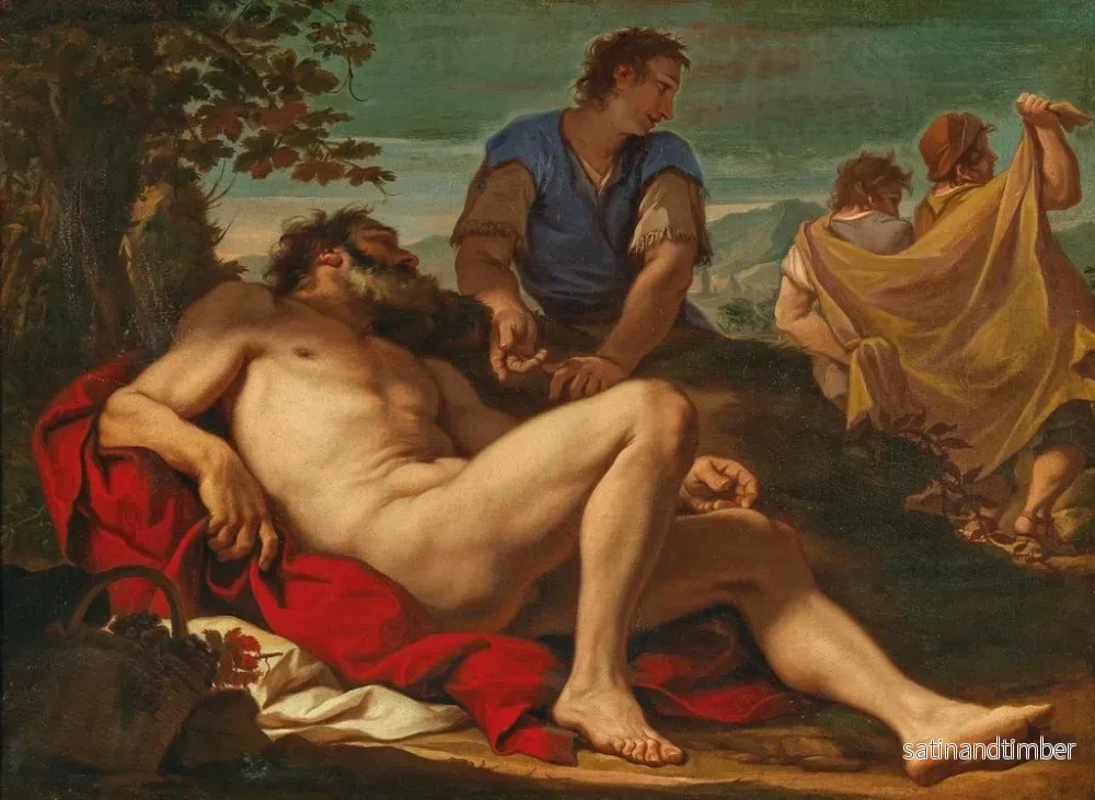 Reproduktion av målningen L'ivresse de Noé - Aureliano Milani - Bild 2