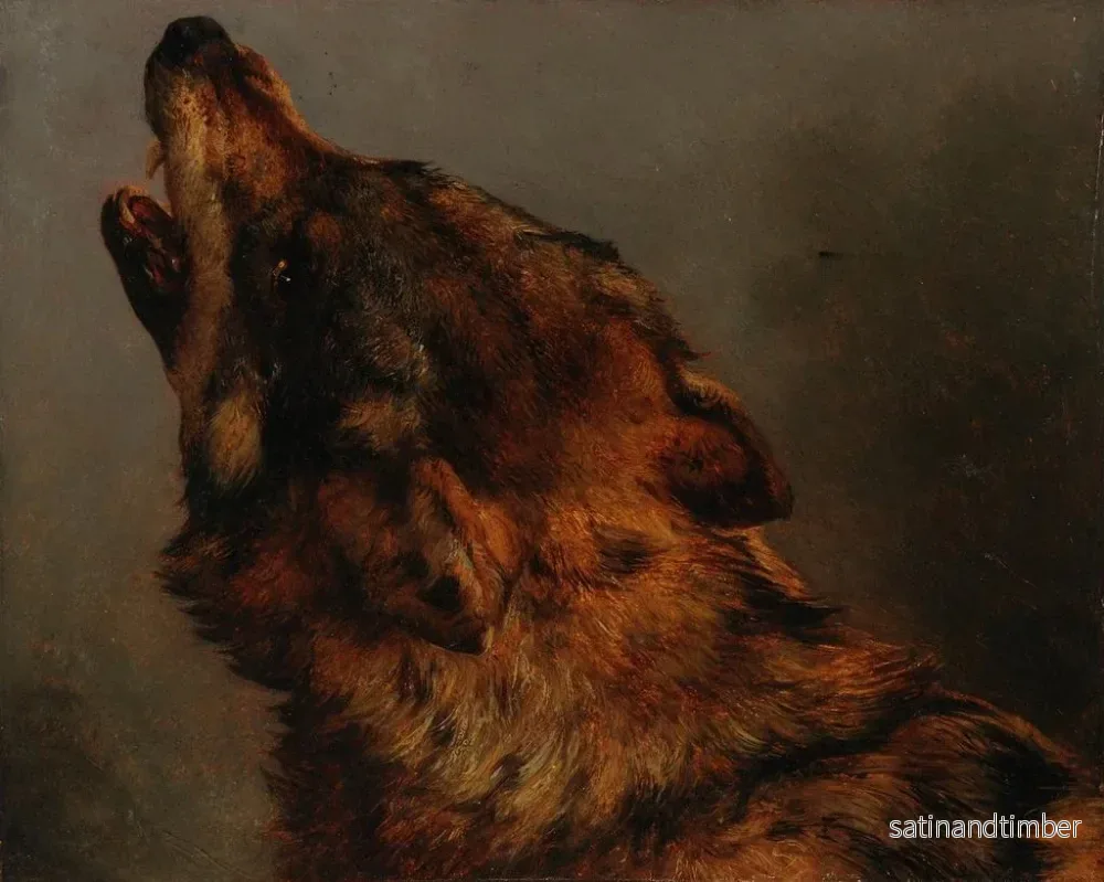 Reproduktion av målningen Tête de loup - Jacques-Raymond Brascassat - Bild 2