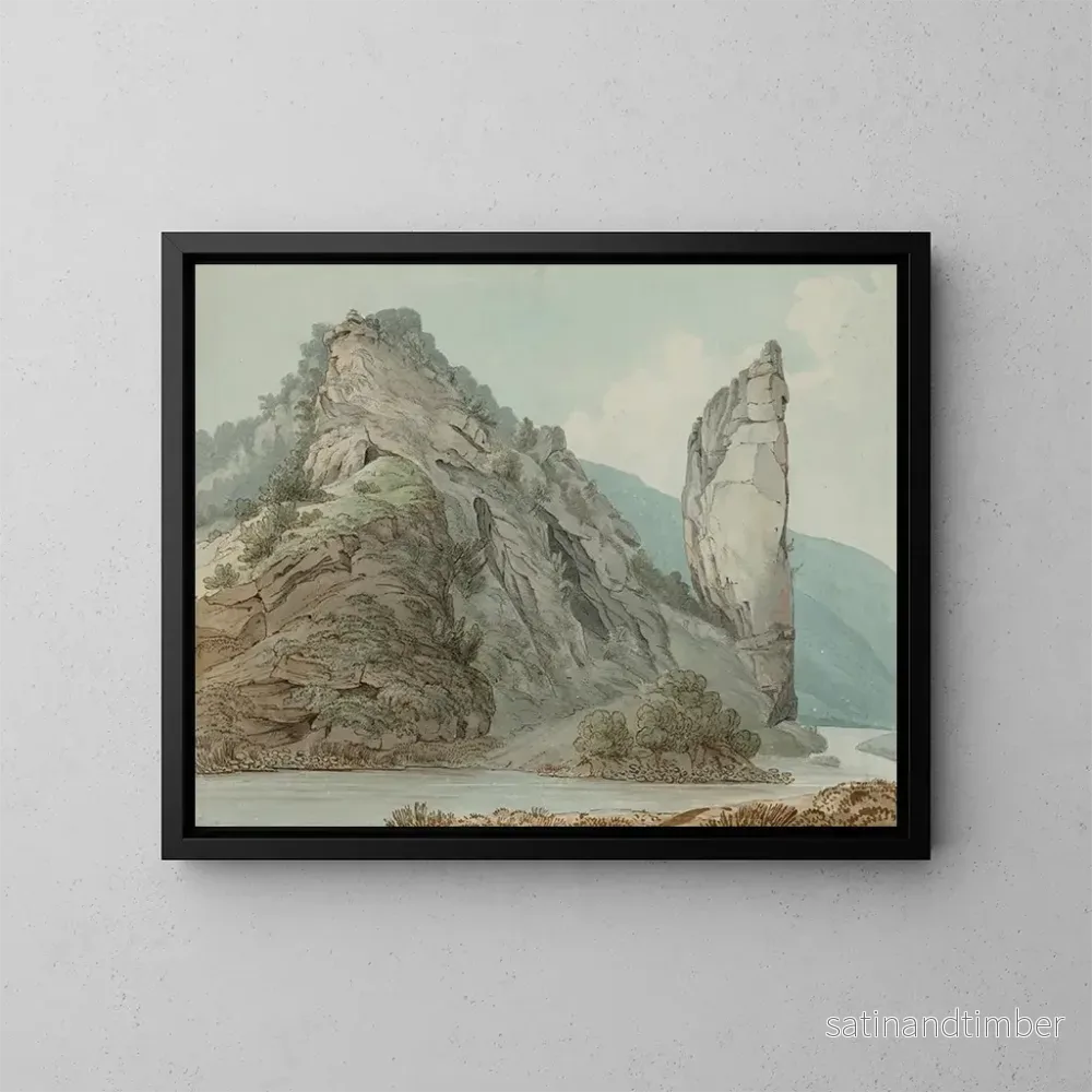 Reproduktion av målningen Rocher d'Ilam, Dovedale - William Day
