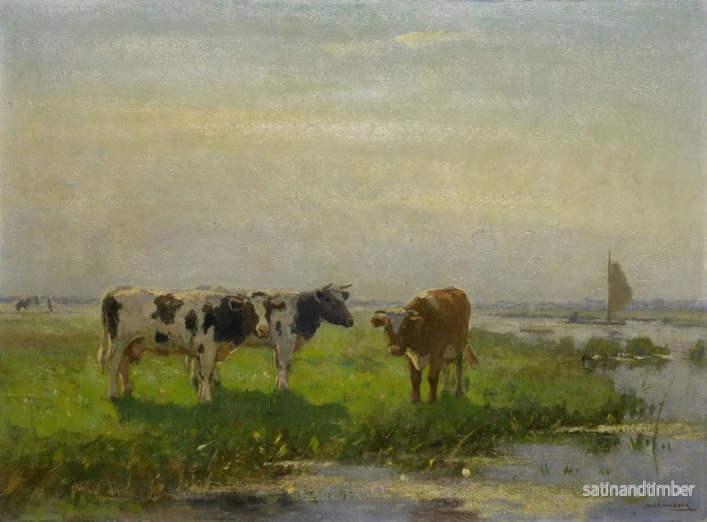 Reproduktion av målningen Vaches dans le pré - Bernardus Antonie van Beek - Bild 2